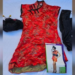 Womens Red Japanese Style Costume